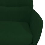 Chaise de relaxation Vert foncé Velours – Image 4