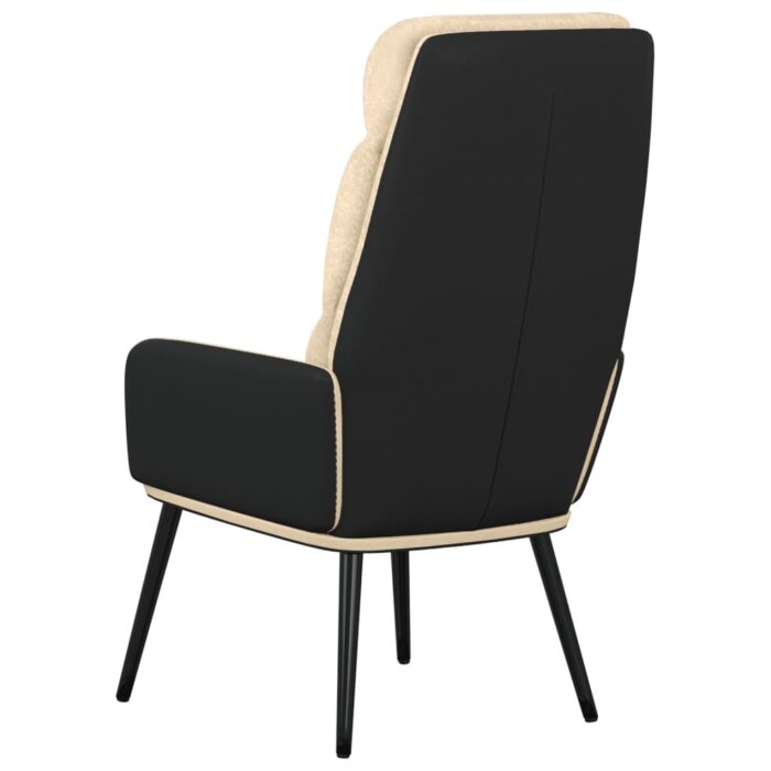 Chaise de relaxation Crème Tissu – Image 3