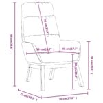 Chaise de relaxation Noir Tissu – Image 6