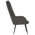 Chaise de relaxation Gris foncé Velours – Image 2