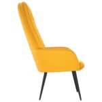 Chaise de relaxation Jaune moutarde Velours – Image 2
