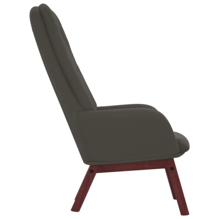 Chaise de relaxation Gris foncé Velours – Image 2