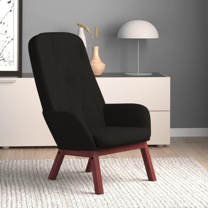 Chaise de relaxation Noir Velours – Image 1