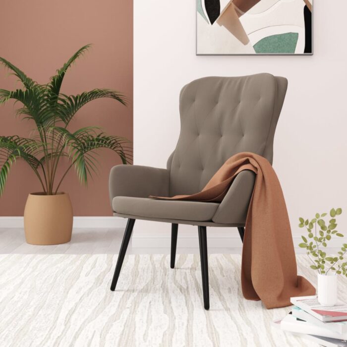 Chaise de relaxation Gris clair Velours – Image 1