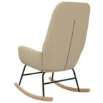 Chaise à bascule Crème Tissu – Image 3