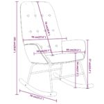 Chaise à bascule Crème Tissu – Image 6