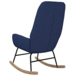 Chaise à bascule Bleu Tissu – Image 3