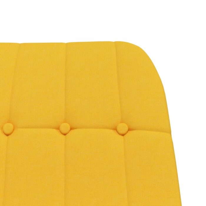 Chaise à bascule Jaune moutarde Tissu – Image 4