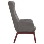 Chaise de relaxation Gris clair Tissu – Image 2