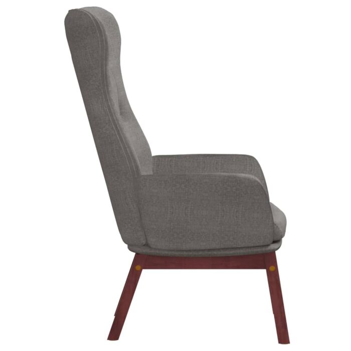 Chaise de relaxation Gris clair Tissu – Image 2