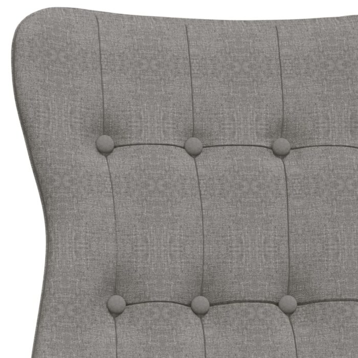 Chaise de relaxation Gris clair Tissu – Image 4
