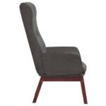 Chaise de relaxation Gris foncé Tissu – Image 2