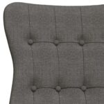 Chaise de relaxation Gris foncé Tissu – Image 4