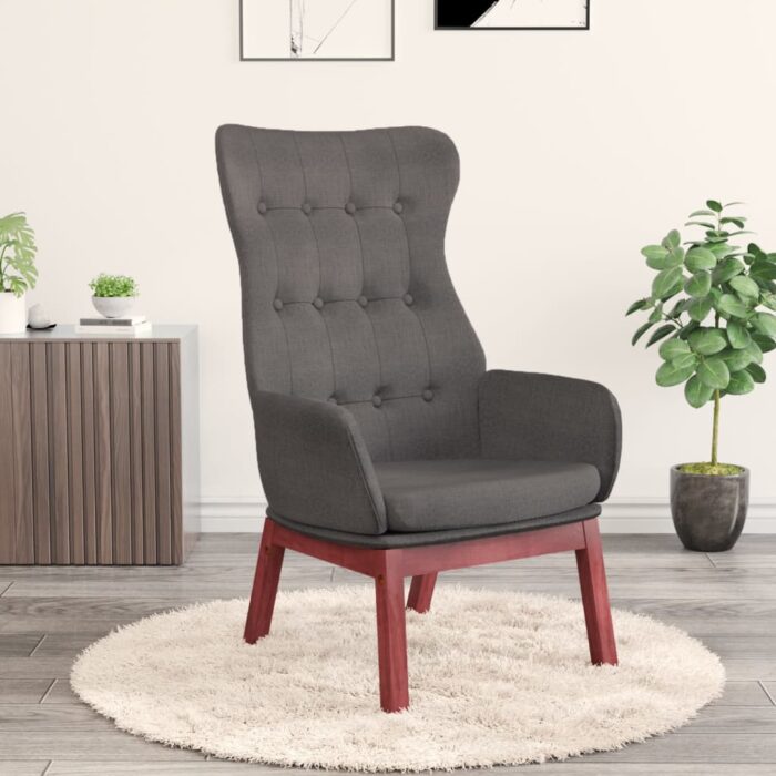 Chaise de relaxation Gris foncé Tissu – Image 1