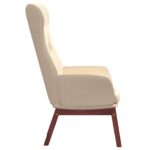 Chaise de relaxation Crème Tissu – Image 2