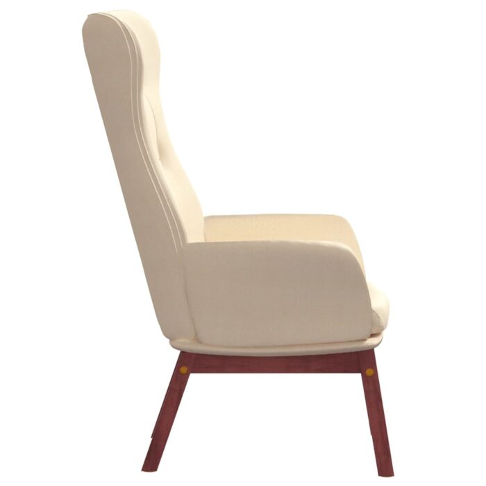 Chaise de relaxation Crème Tissu – Image 2
