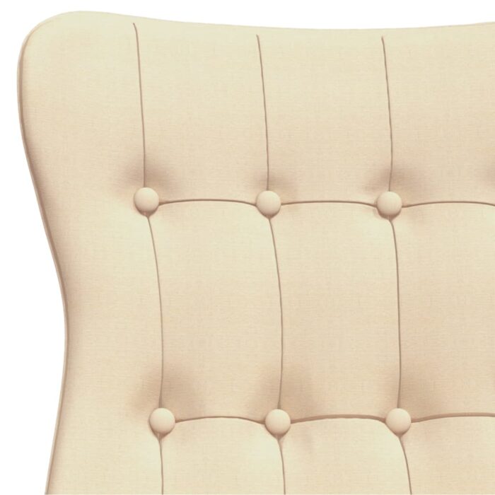 Chaise de relaxation Crème Tissu – Image 4