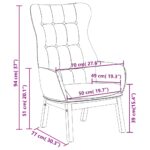 Chaise de relaxation Crème Tissu – Image 5