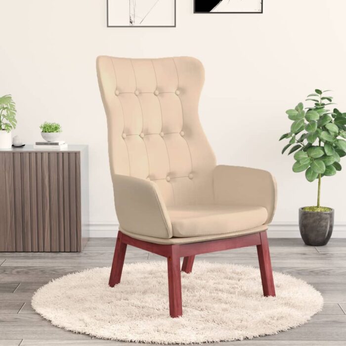 VXL8720286822142_m_en_hd_1.jpg Chaise de relaxation Crème Tissu – Image 1