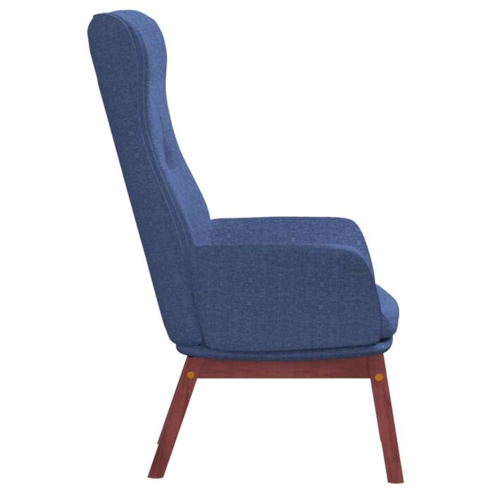 Chaise de relaxation Bleu Tissu – Image 2