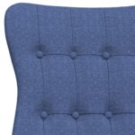 Chaise de relaxation Bleu Tissu – Image 4