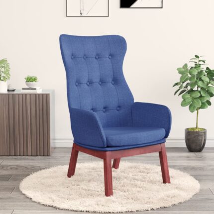 Chaise de relaxation Bleu Tissu