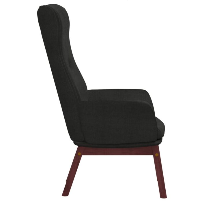 Chaise de relaxation Noir Tissu – Image 2