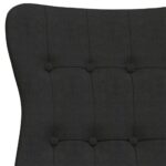 Chaise de relaxation Noir Tissu – Image 4