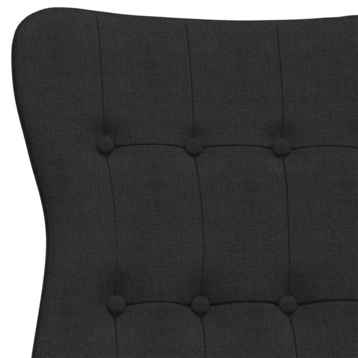 Chaise de relaxation Noir Tissu – Image 4