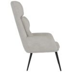 Chaise de relaxation Gris clair Similicuir daim – Image 2