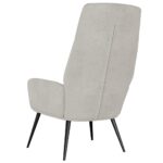 Chaise de relaxation Gris clair Similicuir daim – Image 3