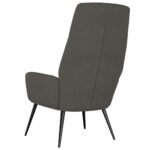 Chaise de relaxation Gris foncé Similicuir daim – Image 3