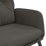 Chaise de relaxation Gris foncé Similicuir daim – Image 4