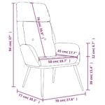 Chaise de relaxation Gris foncé Similicuir daim – Image 6