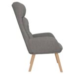 Chaise de relaxation Gris clair Tissu – Image 2