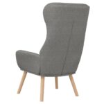 Chaise de relaxation Gris clair Tissu – Image 3