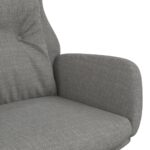 Chaise de relaxation Gris clair Tissu – Image 4