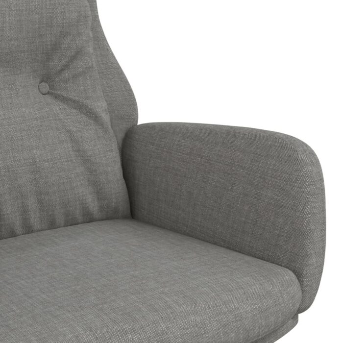 Chaise de relaxation Gris clair Tissu – Image 4