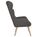 Chaise de relaxation Gris foncé Tissu – Image 2