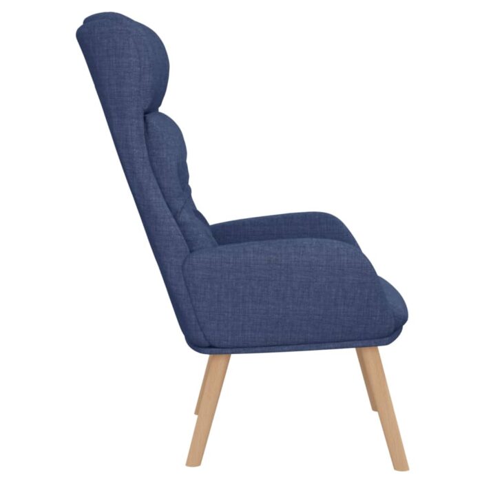Chaise de relaxation Bleu Tissu – Image 2