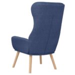 Chaise de relaxation Bleu Tissu – Image 3