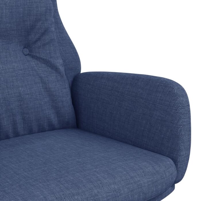 Chaise de relaxation Bleu Tissu – Image 4