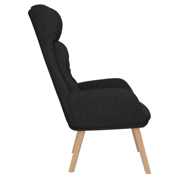 Chaise de relaxation Noir Tissu – Image 2