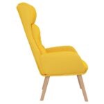 Chaise de relaxation Jaune moutarde Tissu – Image 2