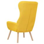 Chaise de relaxation Jaune moutarde Tissu – Image 3