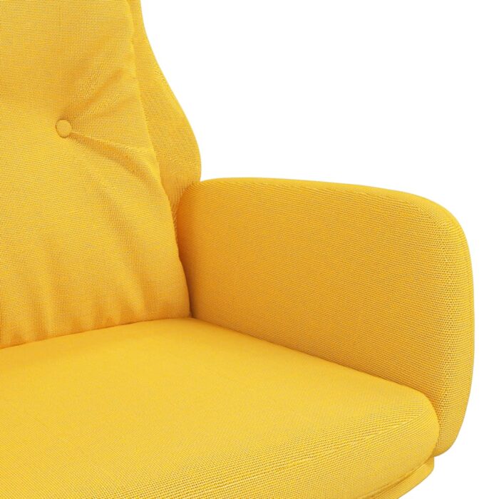 Chaise de relaxation Jaune moutarde Tissu – Image 4