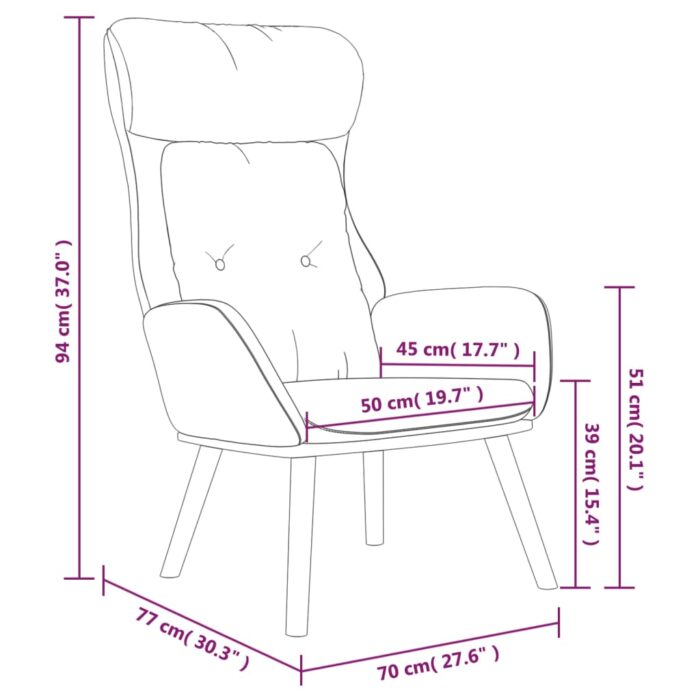Chaise de relaxation Jaune moutarde Tissu – Image 6