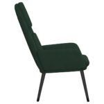 Chaise de relaxation Vert foncé Tissu – Image 2