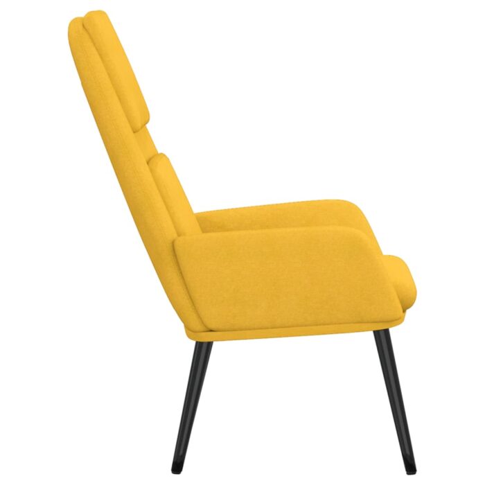 Chaise de relaxation Jaune moutarde Tissu – Image 2