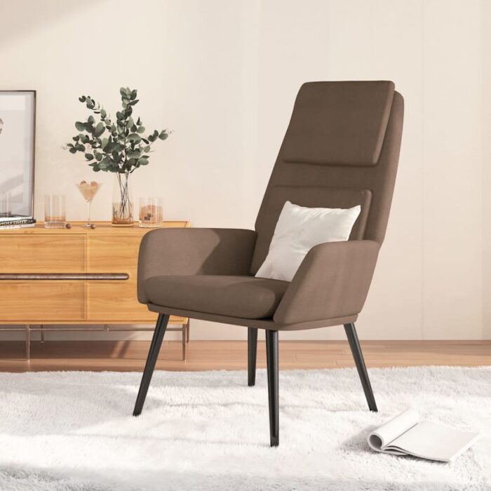 Chaise de relaxation Taupe Tissu – Image 1
